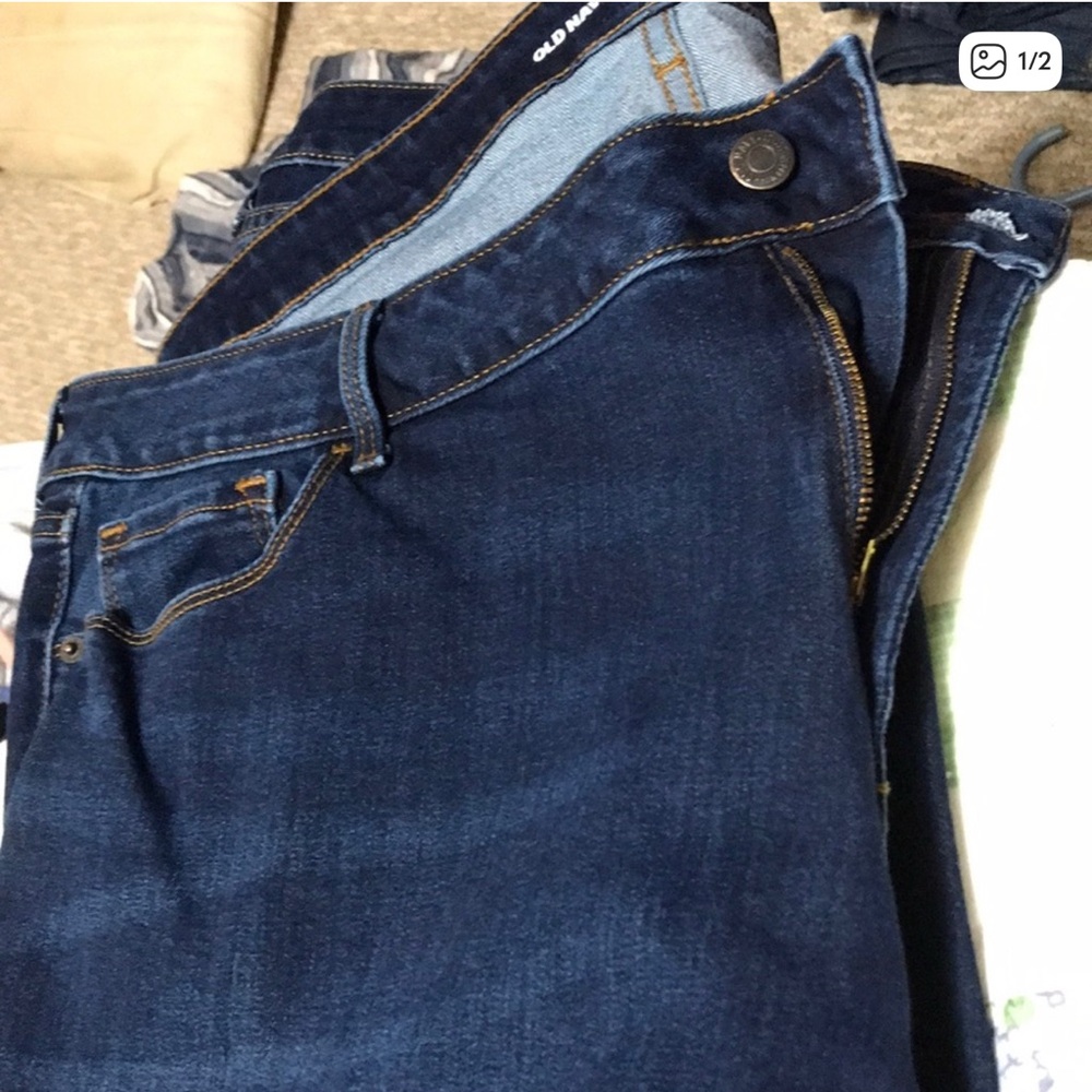 Old Navy Women's Skinny Jeans - Dark Blue